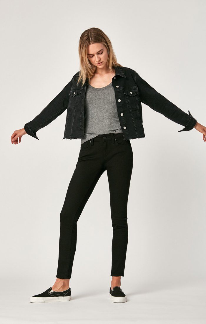 SIENNA CROP JACKET IN SMOKE STRETCH - Mavi Jeans