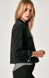 SIENNA CROP JACKET IN SMOKE STRETCH - Mavi Jeans