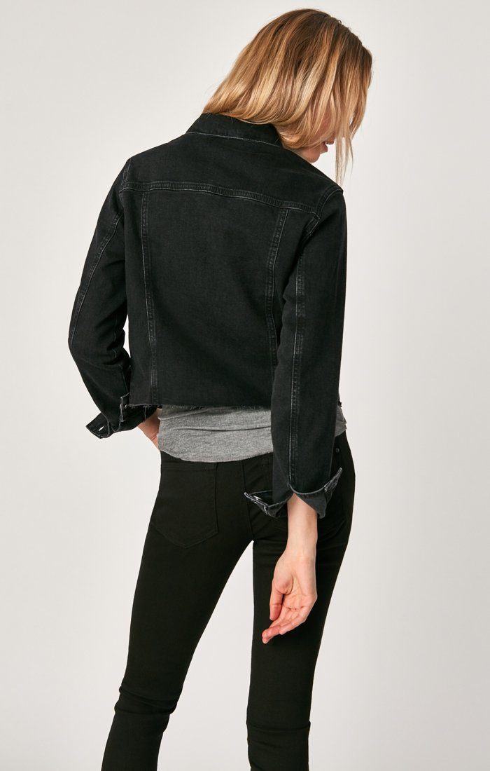 SIENNA CROP JACKET IN SMOKE STRETCH - Mavi Jeans