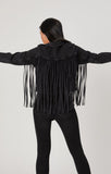 LUNA JACKET IN SMOKE FRINGE GOLD ICON - Mavi Jeans