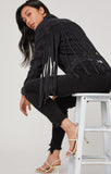 LUNA JACKET IN SMOKE FRINGE GOLD ICON - Mavi Jeans