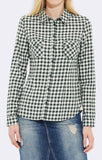 LACE DETAIL PLAID SHIRT - Mavi Jeans