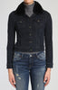 SAMANTHA DENIM JACKET IN INK FAKE FUR - Mavi Jeans