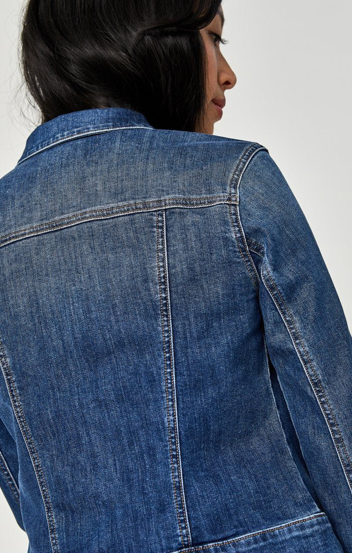 SAMANTHA JACKET IN MID SHADED STRETCH - Mavi Jeans