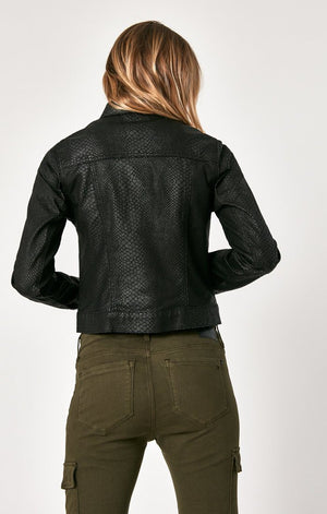 SAMANTHA JACKET IN BLACK SNAKE - Mavi Jeans