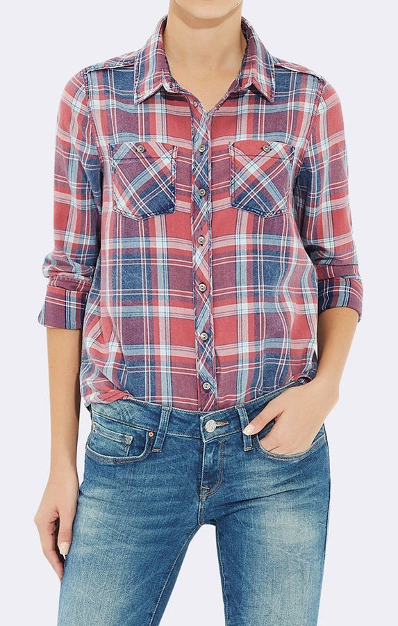 PINK PLAID SHIRT - Mavi Jeans