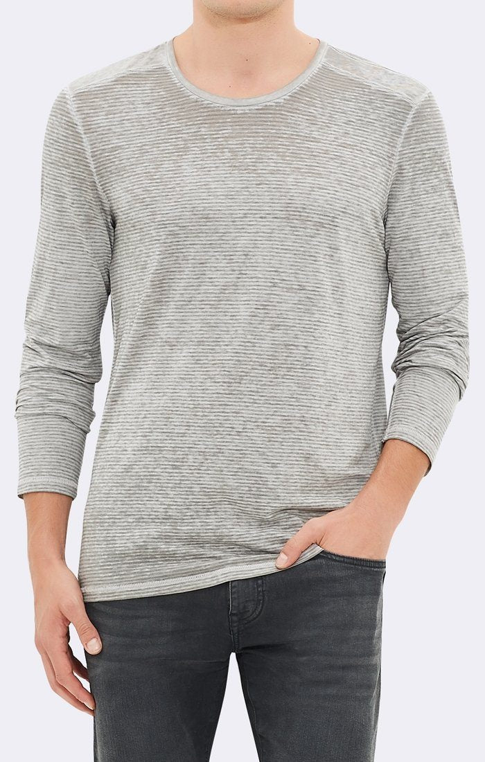 LONG SLEEVE SHIRT IN FROST GREY - Mavi Jeans