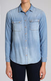 SAMMY SHIRT IN INDIGO GOLD SHIRTING - Mavi Jeans