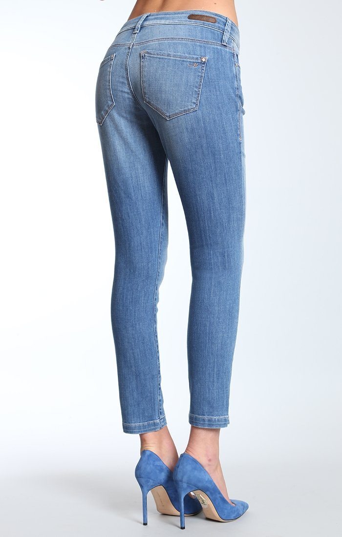 CARRIE PETITE SKINNY  SLIT IN SEA BLUE PORTLAND - Mavi Jeans