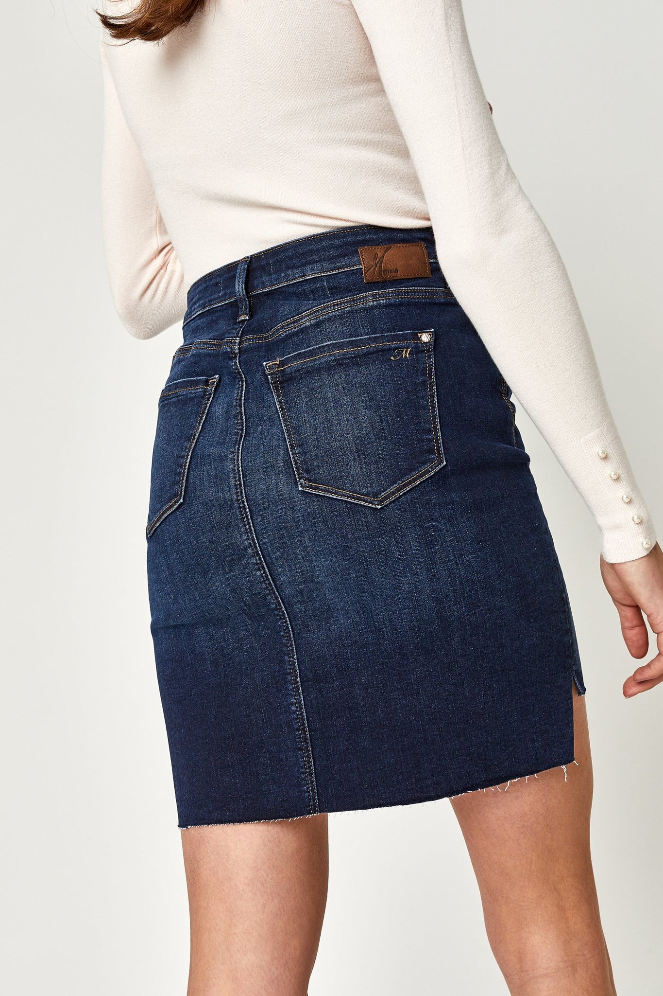 MILA SKIRT IN DEEP FRAYED TRIBECA - Mavi Jeans