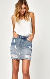 FRIDA SKIRT IN LT RIPPED PEARL - Mavi Jeans