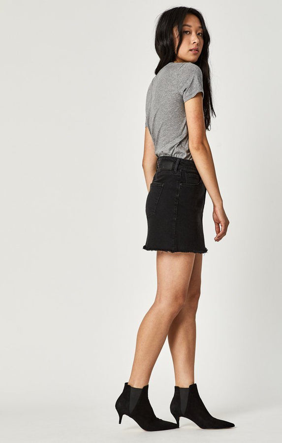 LINDSAY A-LINE SKIRT IN SMOKE STR - Mavi Jeans