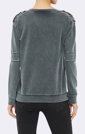 SHOULDER WOVEN SWEATSHIRT - Mavi Jeans