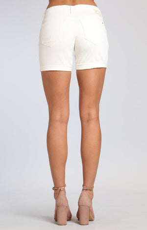 PIXIE SHORTS IN WHITE RIPPED NOLITA - Mavi Jeans