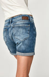 PIXIE SHORTS IN MID INDIGO STR - Mavi Jeans