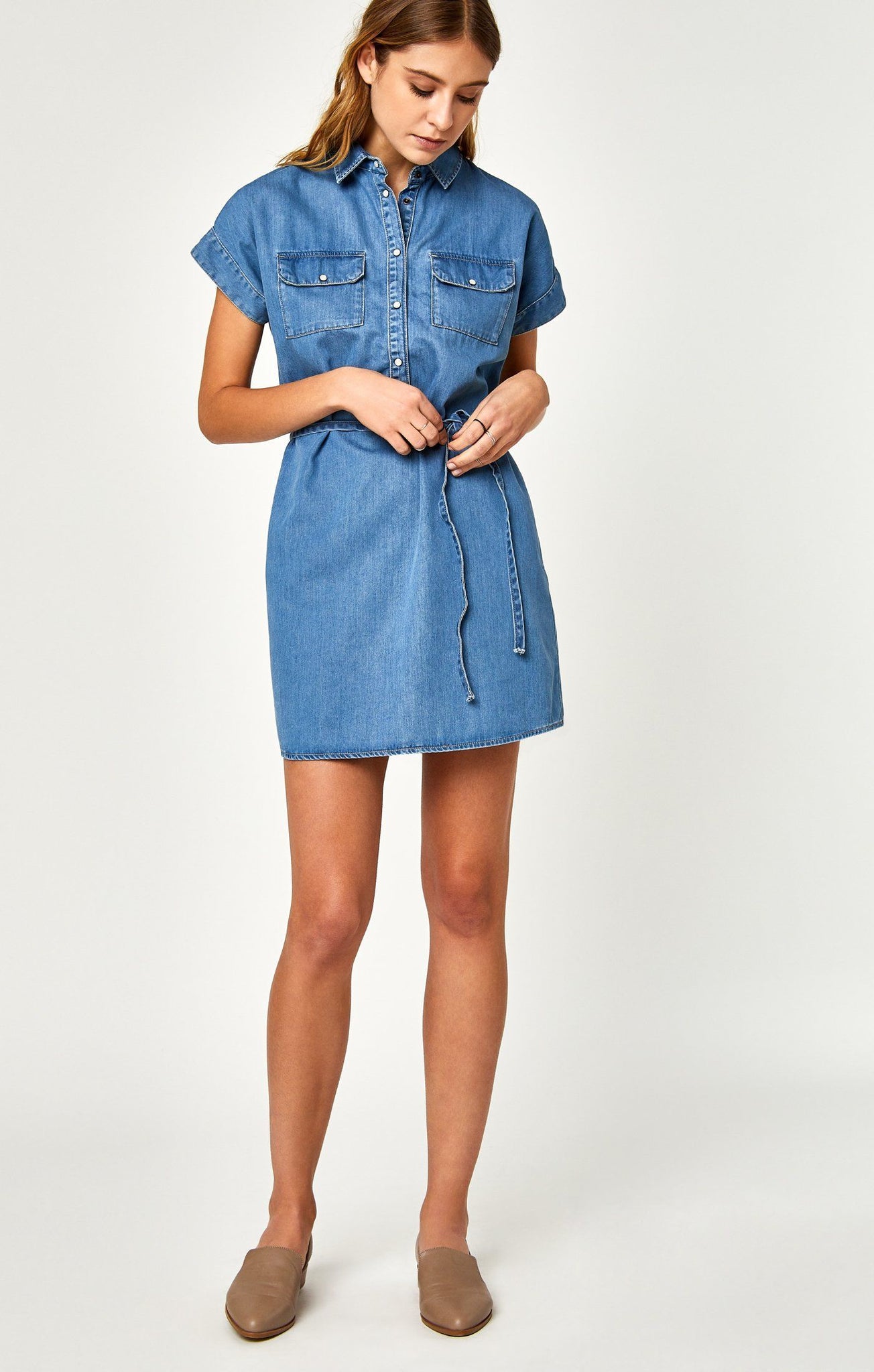 BARBARA DRESS IN LIGHT DENIM - Mavi Jeans