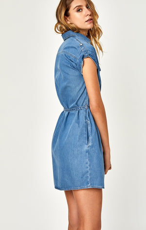 BARBARA DRESS IN LIGHT DENIM - Mavi Jeans