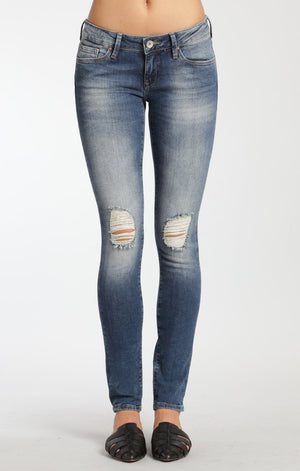 SERENA SUPER SKINNY IN KNEE RIPPED VINTAGE - Mavi Jeans