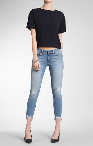 ADRIANA ANKLE SUPER SKINNY IN LT DESTRUCTED VINTAGE - Mavi Jeans