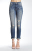 BRENDA AUTHENTIC BOYFRIEND IN MID BLUE RIPPED 90'S - Mavi Jeans