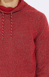 COWL NECK SWEATSHIRT - RED - Mavi Jeans