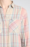 FITTED SHIRT IN SALMON CHECKED - Mavi Jeans