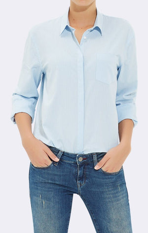 CLASSIC STRIPED BUTTON-DOWN SHIRT - Mavi Jeans