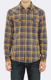 FLANNEL PLAID SHIRT - MUSTARD - Mavi Jeans