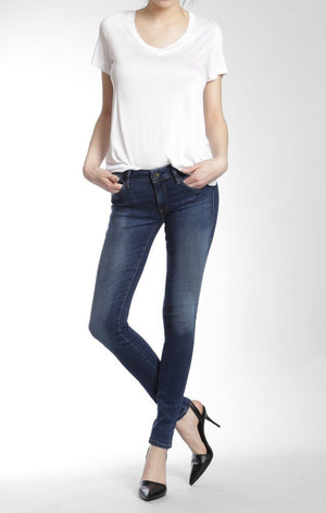 ADRIANA SUPER SKINNY IN DARK GOLD TENCEL - Mavi Jeans