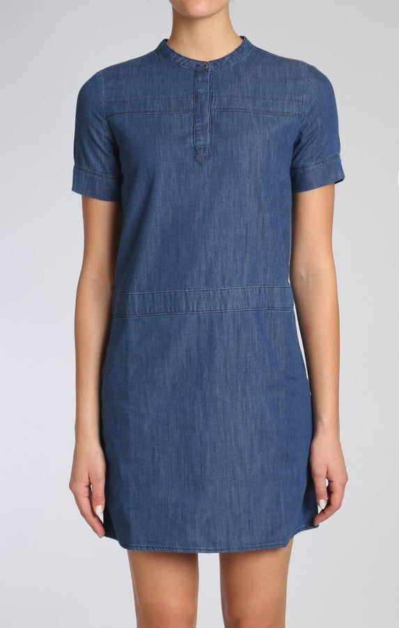 COLLARLESS DENIM DRESS - Mavi Jeans