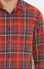 BUTTON DOWN SHIRT - BURNT RED CHECK - Mavi Jeans