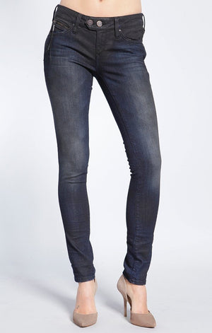 SCARLETT ZIP  SKINNY IN INDIGO COATED - Mavi Jeans