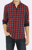 LINED DOUBLE POCKET PLAID SHIRT - BRICK - Mavi Jeans