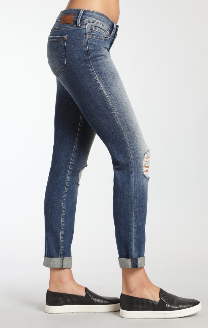 EMMA SLIM BOYFRIEND IN KNEE RIPPED VINTAGE - Mavi Jeans