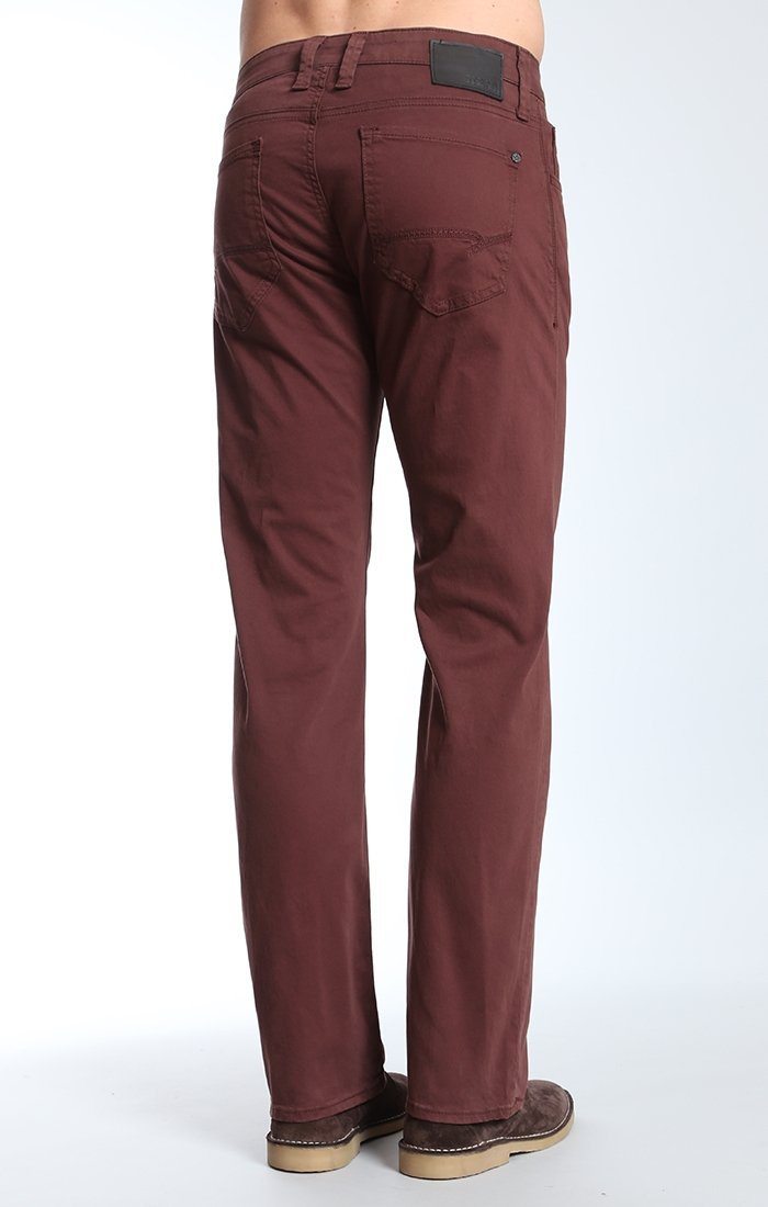 ZACH STRAIGHT LEG IN BURGUNDY TWILL - Mavi Jeans