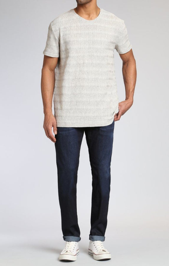 KNIT TEE IN OATMEAL MELANGE - Mavi Jeans