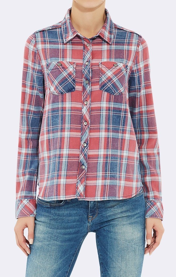 PINK PLAID SHIRT - Mavi Jeans