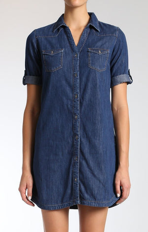 BREE DRESS IN MID INDIGO - Mavi Jeans