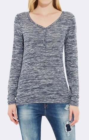 LONG SLEEVE HENLEY - Mavi Jeans