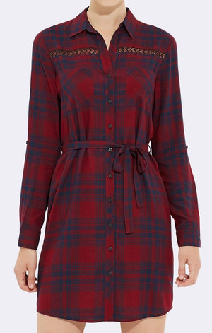 RED CHECKED DRESS - Mavi Jeans