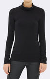 FITTED TURTLE NECK - BLACK - Mavi Jeans