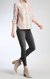 FITTED SHIRT IN SALMON CHECKED - Mavi Jeans