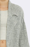 COLLARED CARDIGAN - GREY MELANGE - Mavi Jeans