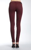 ALEXA SKINNY IN BURGUNDY SATEEN TWILL - Mavi Jeans