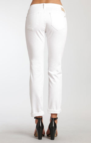 EMMA SLIM BOYFRIEND IN WHITE RIPPED TRIBECA - Mavi Jeans