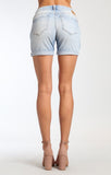 PIXIE SHORTS IN LT RIPPED & CRASHED VINTAGE - Mavi Jeans