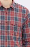 DOUBLE POCKET SHIRT IN OXBLOOD CHECK - Mavi Jeans