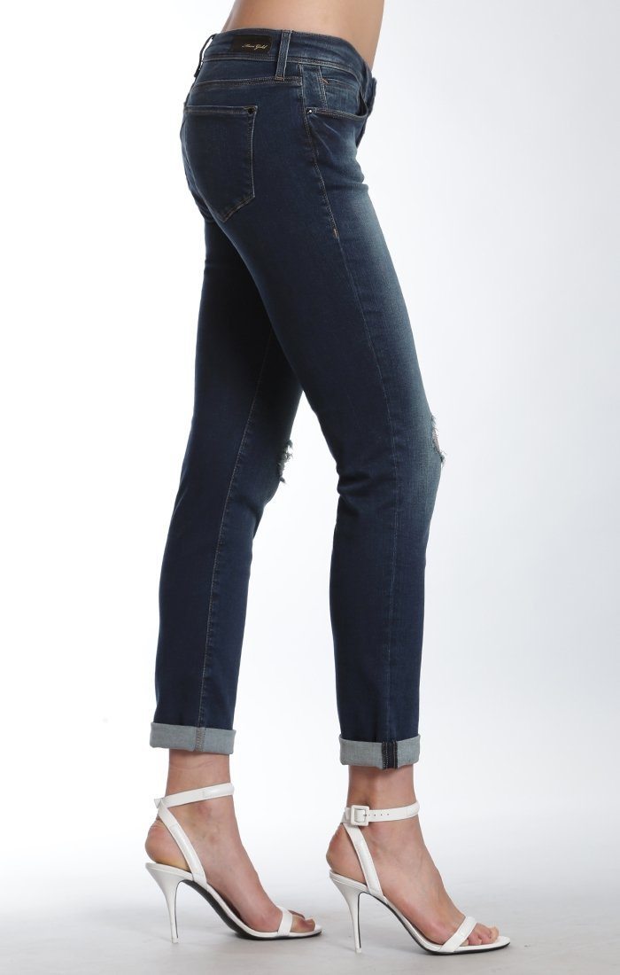 EMMA SLIM BOYFRIEND IN SHADED RIPPED GOLD POP STAR - Mavi Jeans