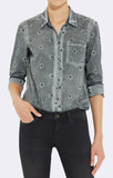 FLOWER DETAIL BUTTON-DOWN SHIRT - Mavi Jeans