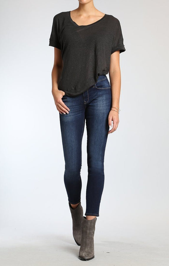 ALEXA ANKLE SKINNY  IN DARK BRUSHED SHANTI - Mavi Jeans